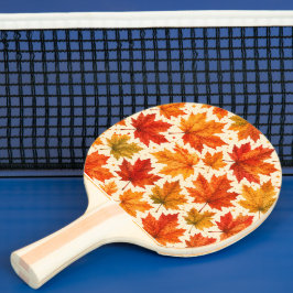 Herbst-Ahornblätter-Muster | Herbst Orange-Rotes B Tischtennis Schläger