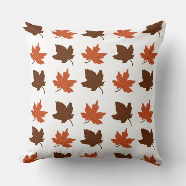 Herbst-Ahornblätter-Muster Kissen (Vorderseite)