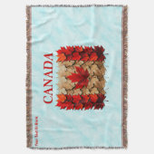 Herbst-Ahornleaf-kanadische Flagge Decke (Vorderseite Vertikal)