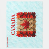 Herbst-Ahornleaf-kanadische Flagge Fleecedecke (Vorderseite)