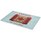 Herbst-Ahornleaf-kanadische Flagge Schneidebrett (Ecke)