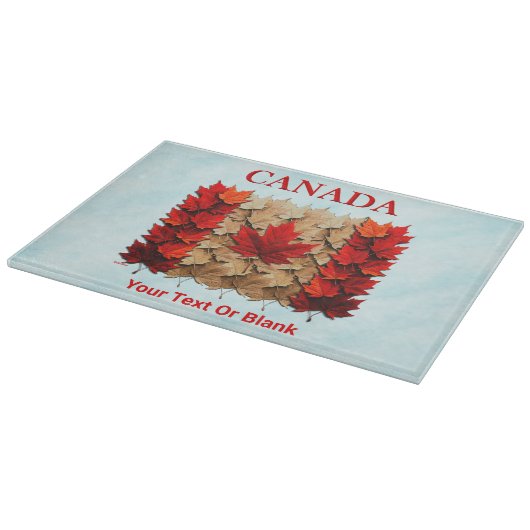 Herbst-Ahornleaf-kanadische Flagge Schneidebrett (Ecke)