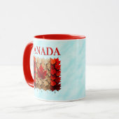 Herbst-Ahornleaf-kanadische Flagge Tasse (Vorderseite Links)