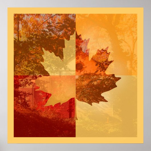Herbst, Ahornleaf Poster (Vorne)