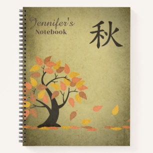 Herbst [Aki] Baumbuch Notizblock