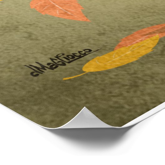 Herbst [Aki] Baumdruck Poster (Ecke)