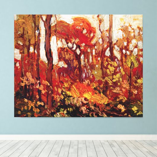 Herbst, Algonquin Park, berühmtes Bild, Leinwanddruck (Insitu (Holzboden))