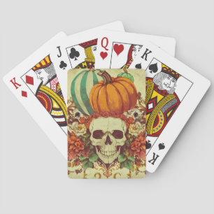 Herbst/Alloween/Kürbis/Skelett Spielkarten
