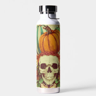 Herbst/Alloween/Kürbis/Skelett Trinkflasche