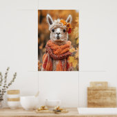 Herbst-Alpaka-Kunstposter, Herbstwald Poster (Küche)