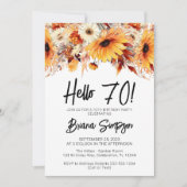 Herbst am 70. Geburtstag Einladung (Vorderseite)