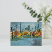 Herbst am Jacquline-Kennedy-Stausee  Postkarte (Stehend Vorderseite)