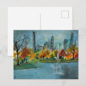 Herbst am Jacquline-Kennedy-Stausee  Postkarte (Vorne/Hinten)