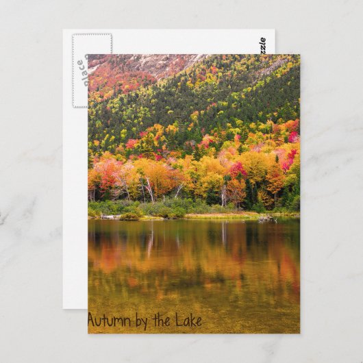 Herbst am Postkartensee Postkarte (Vorne/Hinten)