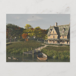 Herbst am Postkartensee Postkarte