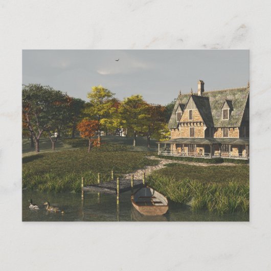 Herbst am Postkartensee Postkarte (Vorderseite)