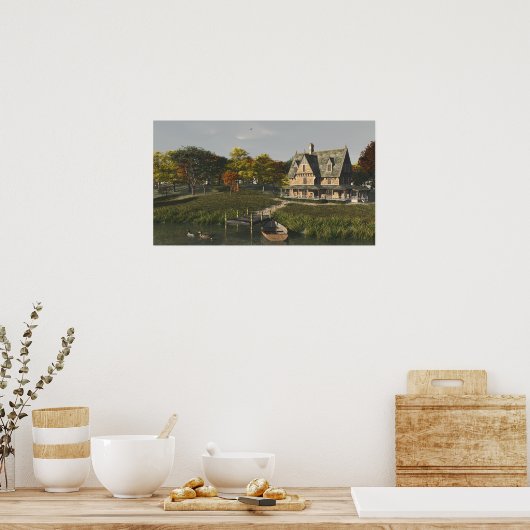 Herbst am Print-See Poster (Küche)