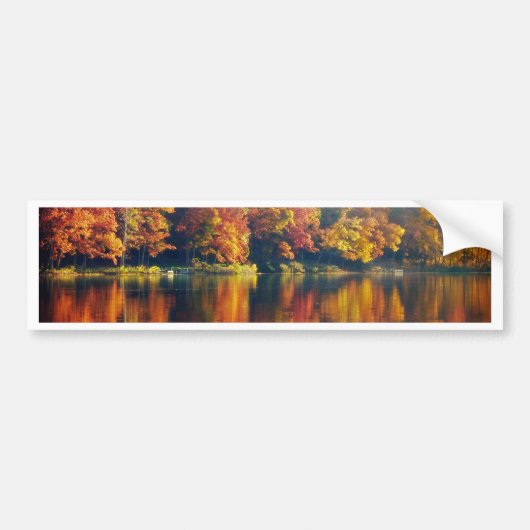 Herbst am See Autoaufkleber (Vorne)