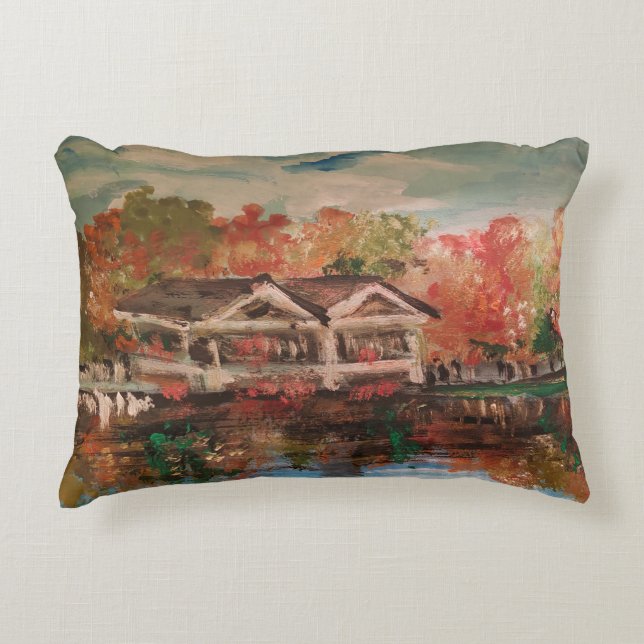 Herbst am See Dekokissen (Vorderseite)