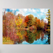 Herbst am See - Herbstlaube Poster (Vorne)