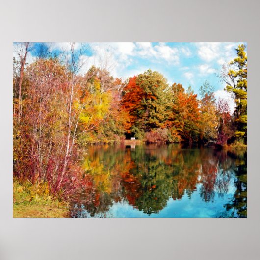 Herbst am See - Herbstlaube Poster (Vorne)