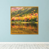 Herbst am See Leinwanddruck (Insitu (Holzboden))