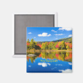 Herbst am See, New Hampshire, Magnet (Vorderseite/Rückseite)