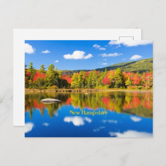 Herbst am See, New Hampshire, Postkarte (Vorne/Hinten)
