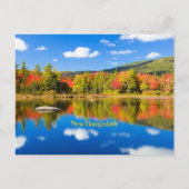 Herbst am See, New Hampshire, Postkarte (Vorderseite)