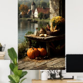 Herbst am See Poster (Heimbüro)