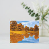 Herbst am See Postkarte (Stehend Vorderseite)