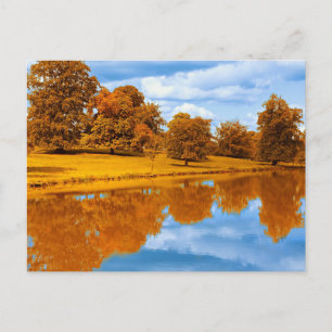 Herbst am See Postkarte