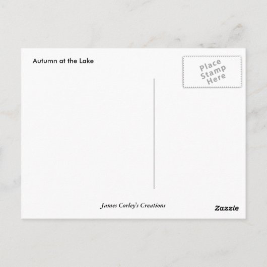 Herbst am See Postkarte (Rückseite)