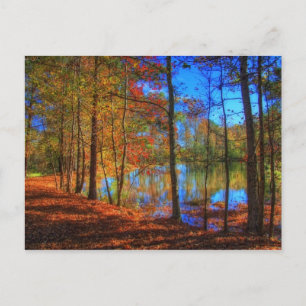 Herbst am See Postkarte