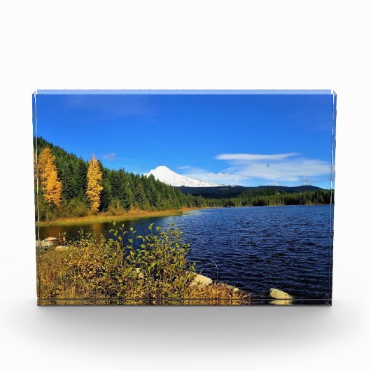 Herbst am See Trillium oder Fotoblock (Vorderseite)