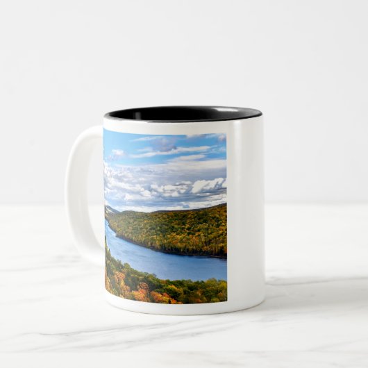 "Herbst am Wolkensee" Zweifarbige Tasse (Vorderseite Links)