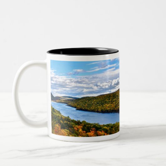 "Herbst am Wolkensee" Zweifarbige Tasse (Links)