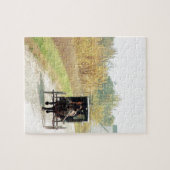 Herbst-amisches Pferd und Buggy Puzzle (Horizontal)