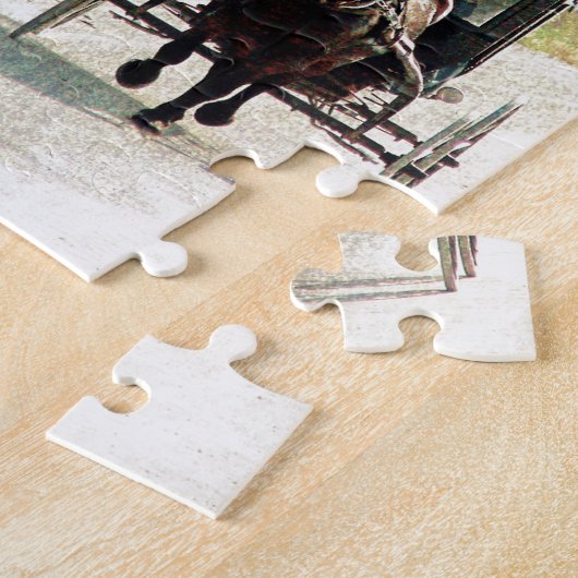 Herbst-amisches Pferd und Buggy Puzzle (Seite)