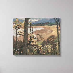 Herbst an Chiemsee Leo Putz Landscape Art Leinwanddruck