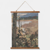 Herbst an Chiemsee | Leo Putz Landscape Art Wandteppich Mit Holzrahmen (Vorderseite)