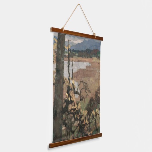 Herbst an Chiemsee | Leo Putz Landscape Art Wandteppich Mit Holzrahmen (Gewinkelt)