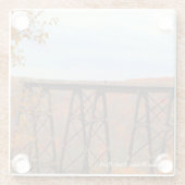 Herbst an der Kinzua-Brücke Glasuntersetzer (Rückseite)