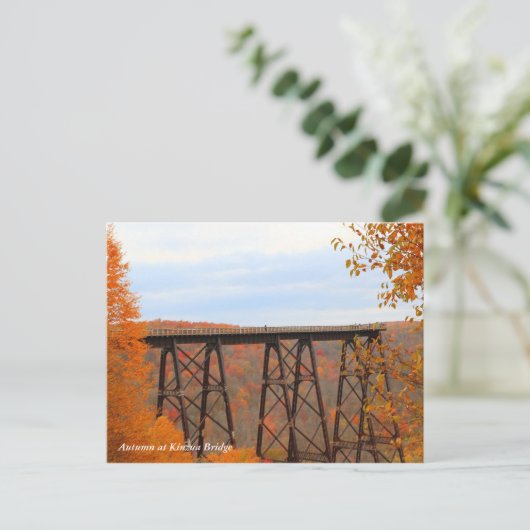 Herbst an der Kinzua-Brücke Postkarte (Stehend Vorderseite)