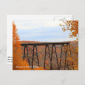 Herbst an der Kinzua-Brücke Postkarte (Vorne/Hinten)
