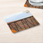 Herbst an der Kinzua-Brücke Rechteckiger Pappuntersetzer (angewinkelt)