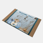 Herbst an der Küste Blau und Weiße Pumpkins und St Fußmatte (Schrägansicht)