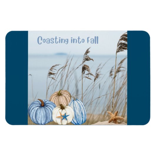 Herbst an der Küste Blau und Weiße Pumpkins und St Magnet (Horizontal)