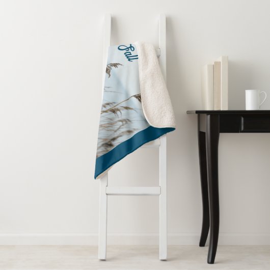 Herbst an der Küste Blau und Weiße Pumpkins und St Sherpadecke (Beispiel)