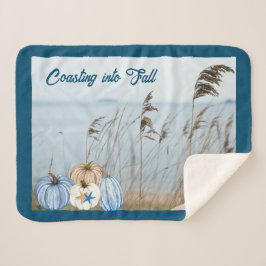 Herbst an der Küste Blau und Weiße Pumpkins und St Sherpadecke